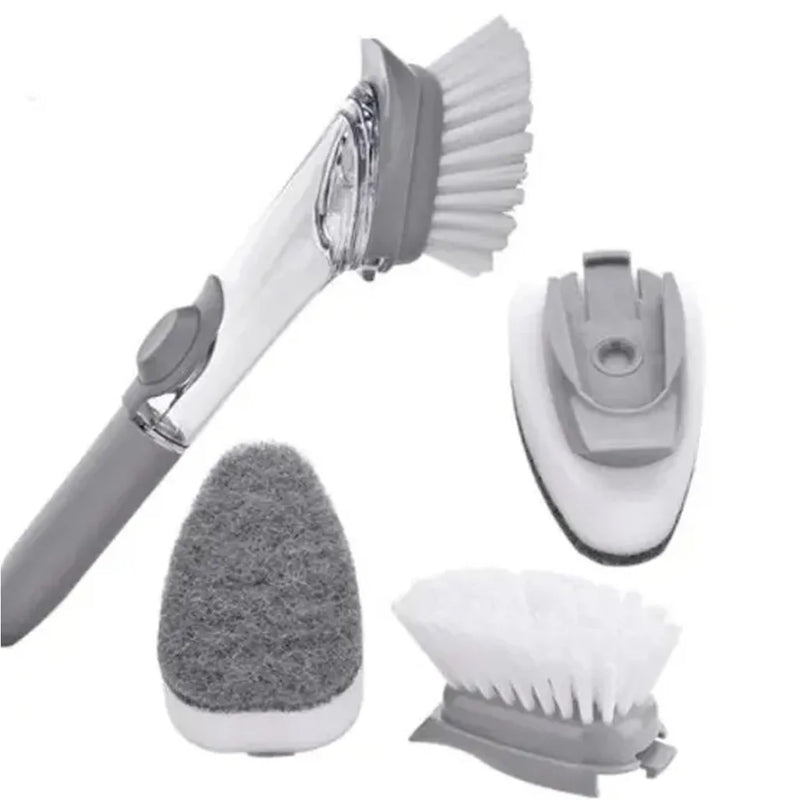 Escova de Limpeza com Dispenser de Detergente – 75ml, Compacta e Prática