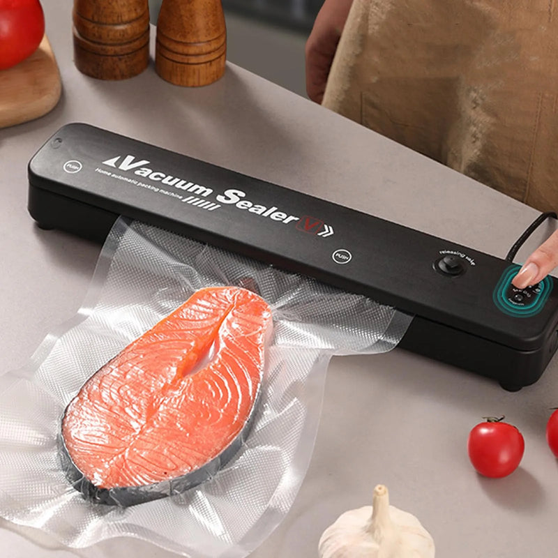 Seladora a Vácuo Portátil Elétrica – Conserva Carnes, Frutas, Legumes e Alimentos por Mais Tempo