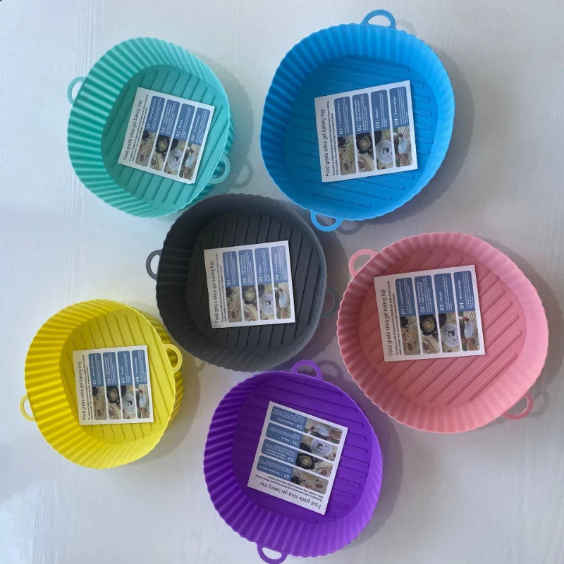 Molde de Silicone Reutilizável para AirFryer – Assados, Carnes, Legumes e Muito Mais