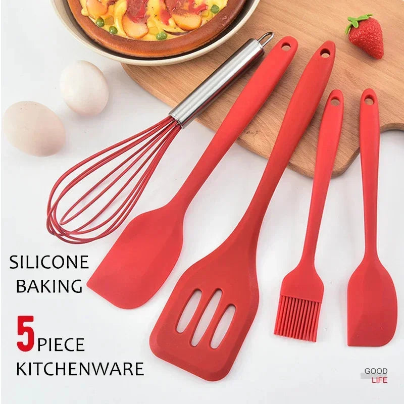 Conjunto de Utensílios de Cozinha Antiaderente de Silicone