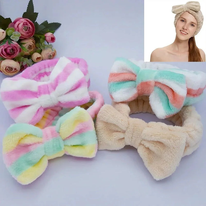 Faixa de cabelo para maquiagem e skincare