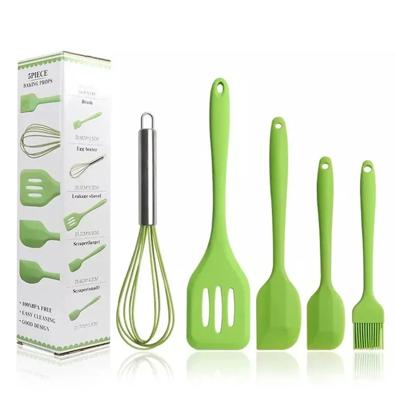 Conjunto de Utensílios de Cozinha Antiaderente de Silicone