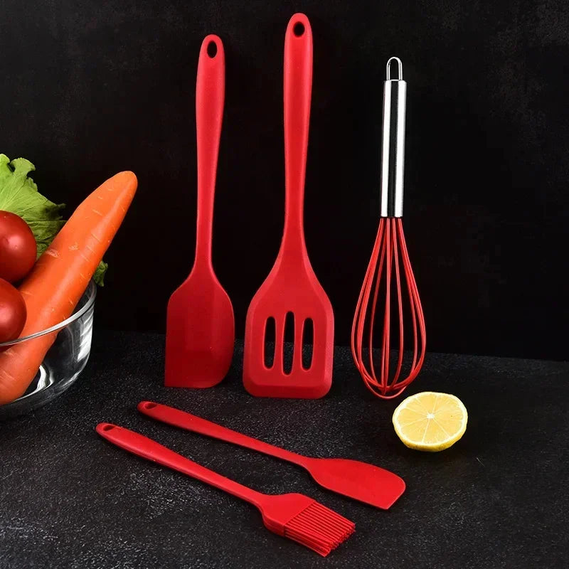 Conjunto de Utensílios de Cozinha Antiaderente de Silicone